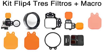 filtro gopro naranja buceo